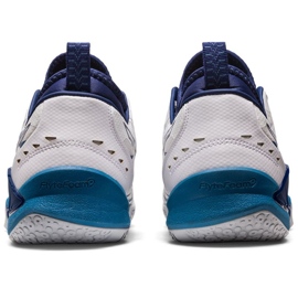 Pantof de handbal Asics Blast Ff 3 M 1071A076 100 alb albastru marin 3