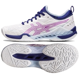Pantofi de handbal Asics Blast Ff 3 W 1072A080 100 alb 1