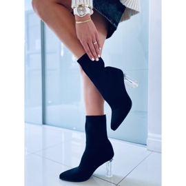 Botine cu toc înalt Carolyn Black negru 2