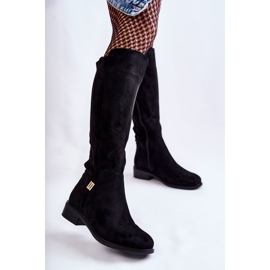 S.Barski Cizme plate din piele intoarsa Neagra Giulia negru 1 S.Barski Cizme plate din piele intoarsa Neagra Giulia negru 1