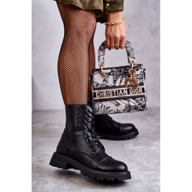 PJ1 Cizme Piele Cu Știfturi Palmira Neagră negru 1