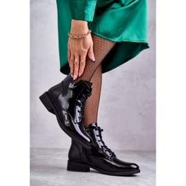 S.Barski Cizme clasice lacuite Cizme Jodhpur dama Bello negru 1