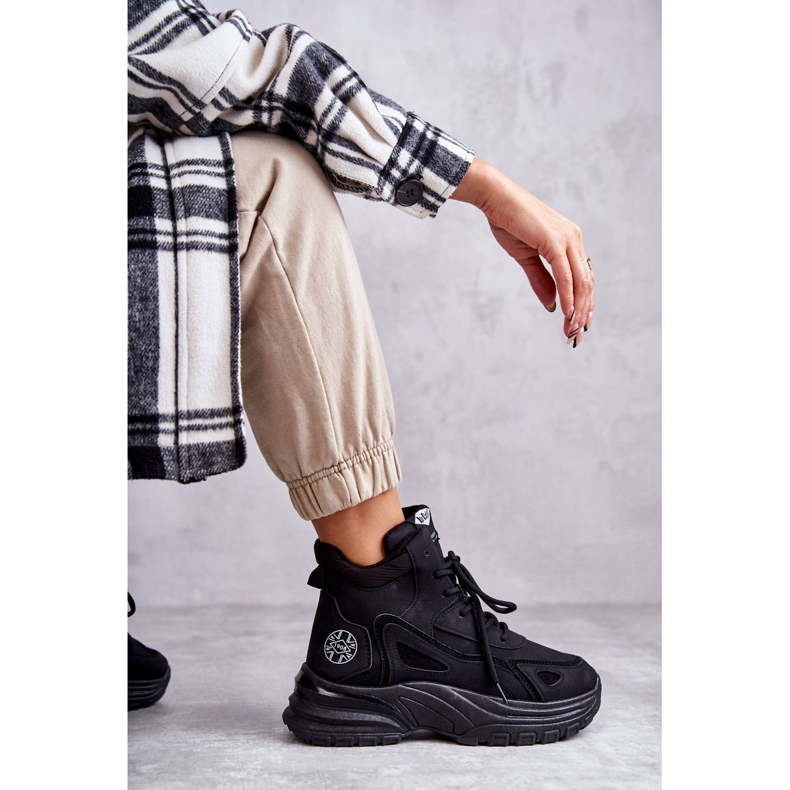 Cizme pe platforma Lee Cooper LCJ-22-44-1353L Black negru 1