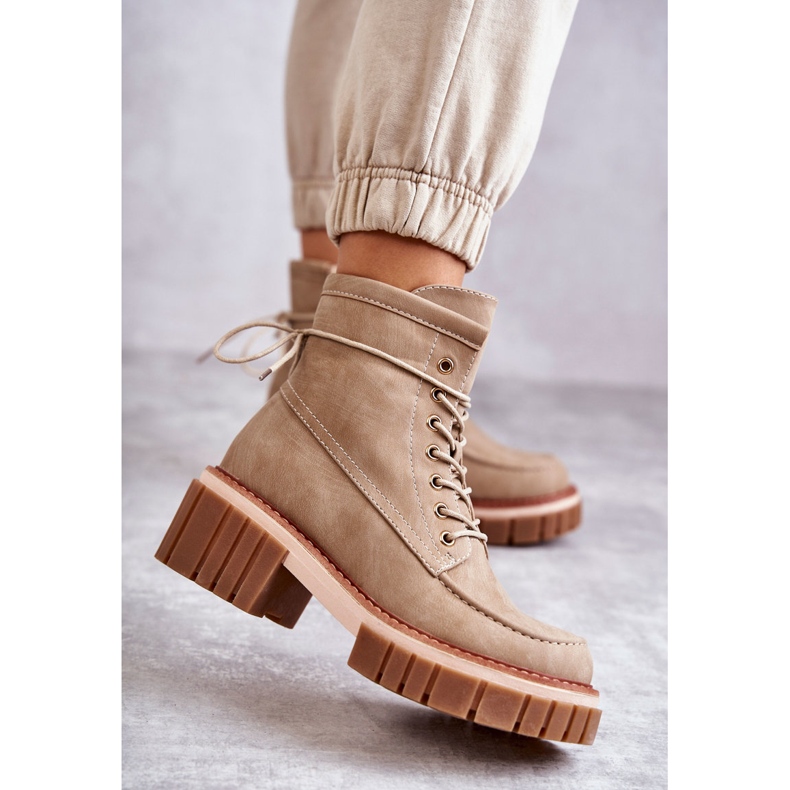 Cizme calde la modă de damă bej Gerda 1 Cizme calde la modă de damă bej Gerda 1