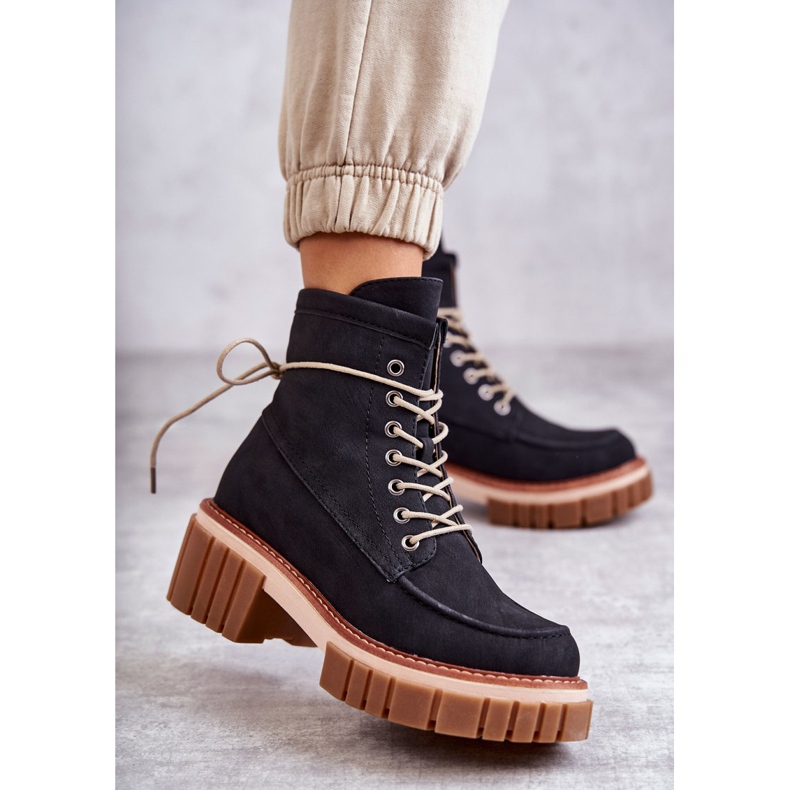 Cizme calde la modă de damă negru Gerda 1