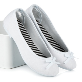 New Age Balerini sportivi cu fundita alb 2