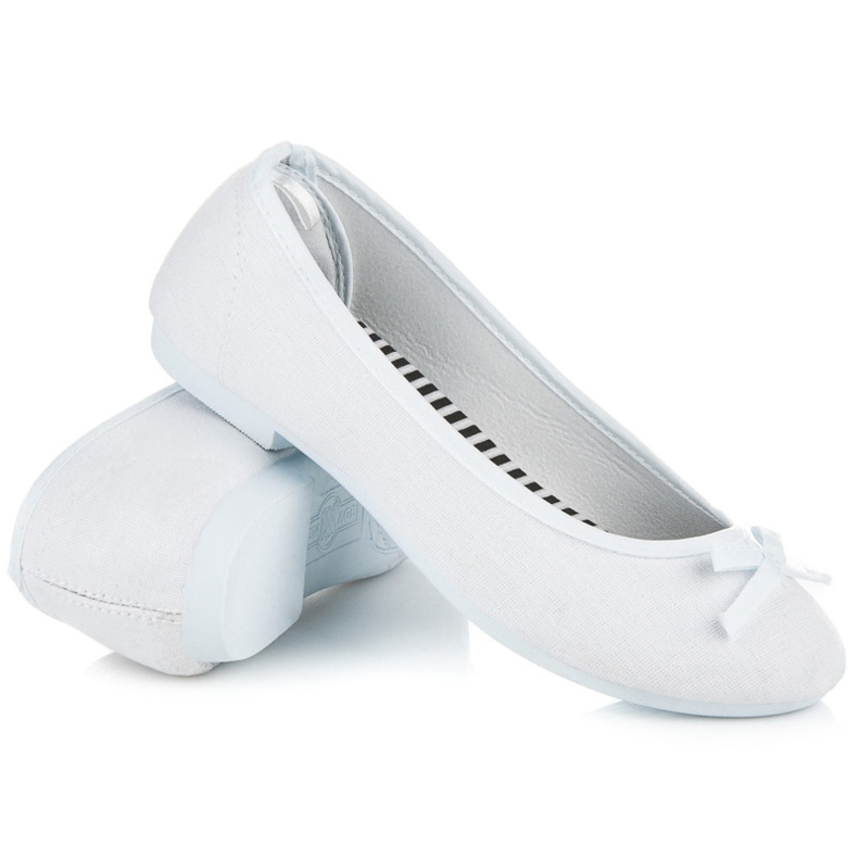 New Age Balerini sportivi cu fundita alb 1