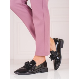 Dama Shelovet lords de piele intoarsa cu impodobire negru 1