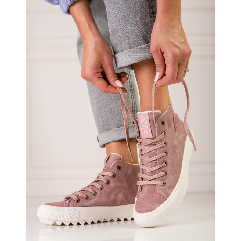 Tenisi Big Star EE274113 pentru damă roz 1