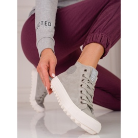 Tenisi Big Star EE274114 de damă gri 2