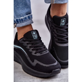 Pantofi sport la modă de damă pantofi sport negri Ida negru 2