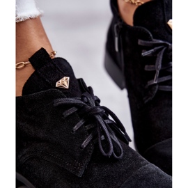 Cizme din piele intoarsa Cizme cu siret Nicole 2781 Negru 2 Cizme din piele intoarsa Cizme cu siret Nicole 2781 Negru 2