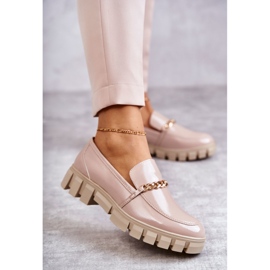 Sergio Leone Pantofi lacuiti cu lant Beige Anne bej 1