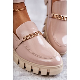 Sergio Leone Pantofi lacuiti cu lant Beige Anne bej 2