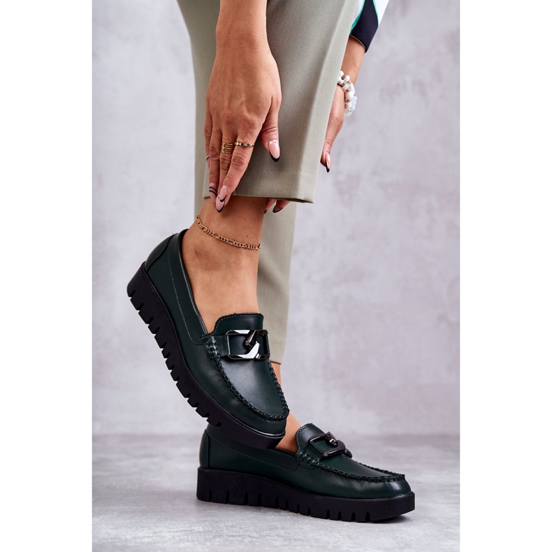 Sergio Leone Mocasini pe Platforma Verde Kjersti 2