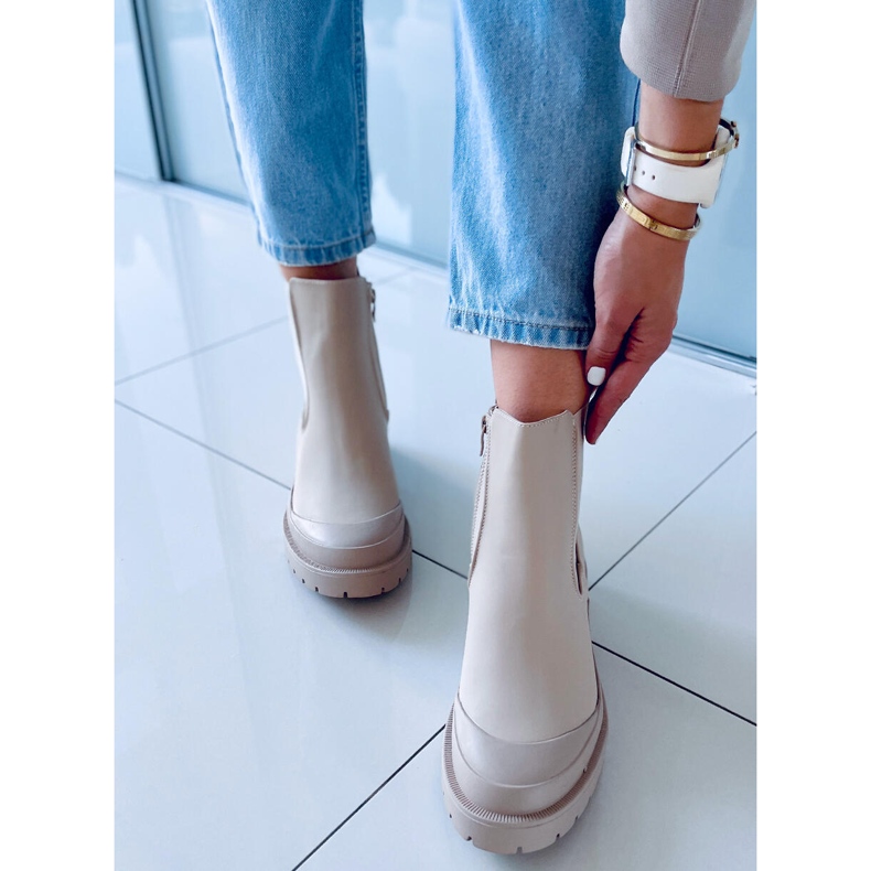 Cizme Jodhpur Beige Carey bej 1