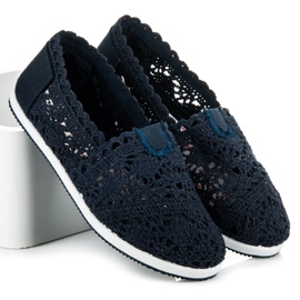 Seastar Pantofi din dantelă bleumarin albastru 2