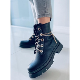Cizme cu șireturi de la Lohan Black negru 2