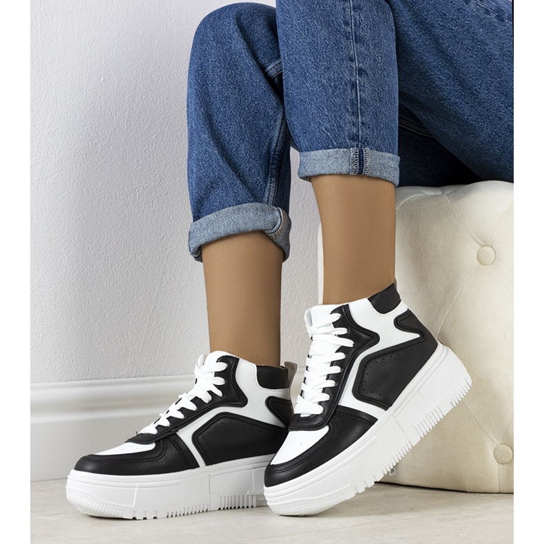 Tenisi Zetta alb-negru 1