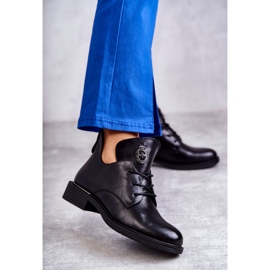 Vinceza Cizme Cu Sireturi Piele Cu Decupaje Fabiana Neagra negru 1