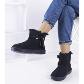 Cizme de zăpadă bleumarin cu fundă Lachance albastru marin 1 Cizme de zăpadă bleumarin cu fundă Lachance albastru marin 1