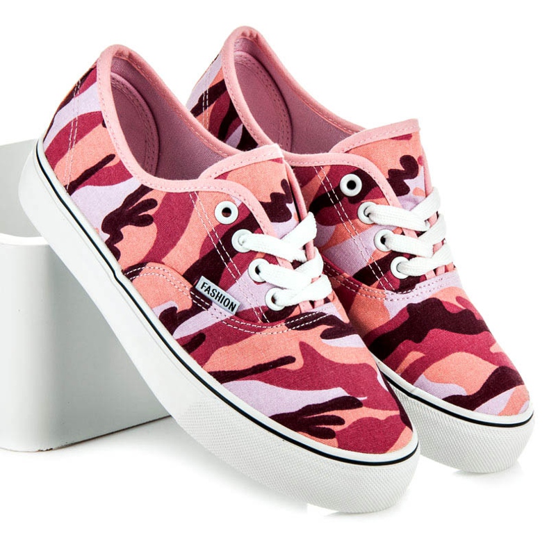 L&H Tenisi Camo cu șireturi multicolor 1