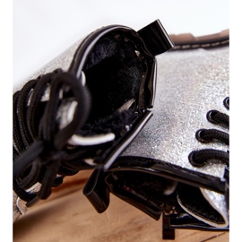 FR1 Cizme Copii Călduți Cu Fermoar Lacuit Argintiu Goopy 2