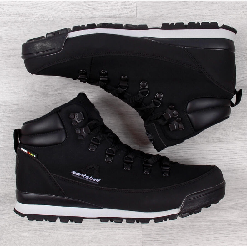 Pantofi de trekking izolați impermeabili Black American Club negru 1 Pantofi de trekking izolați impermeabili Black American Club negru 1