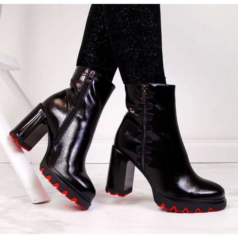 Cizme negre Filippo dama pe post negru 1