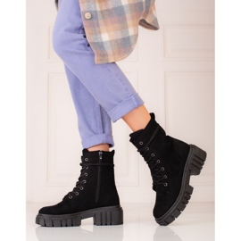 Îmbrăcăminte de lucru pentru femei Shelovet din piele intoarsa neagra negru 2