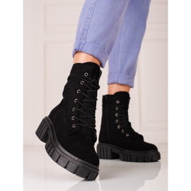 Îmbrăcăminte de lucru pentru femei Shelovet din piele intoarsa neagra negru 1