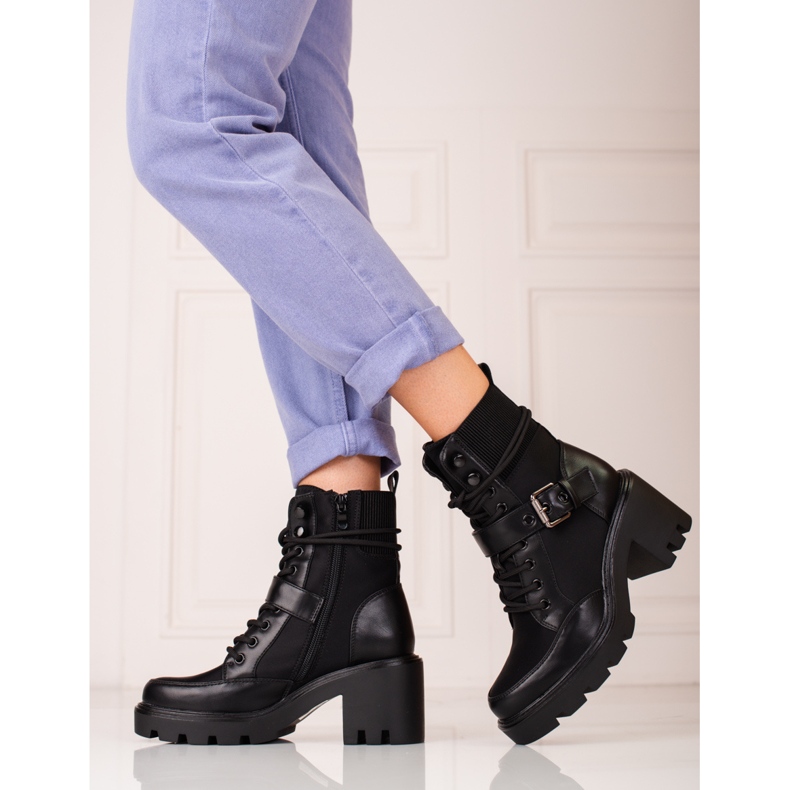 Tocuri înalte Shelovet negre pentru femei negru 1