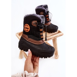 Cizme de zăpadă izolate pentru copii negre Lee Cooper LCJ-21-44-0524 negru 2