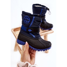 Cizme de zăpadă calde pentru copii Lee Cooper LCJ-21-44-0522 Bleumarin negru albastru marin 2