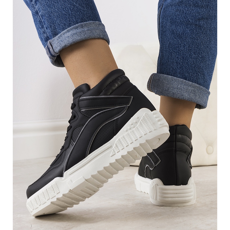 Tenisi negri Clyme la glezna negru 1 Tenisi negri Clyme la glezna negru 1