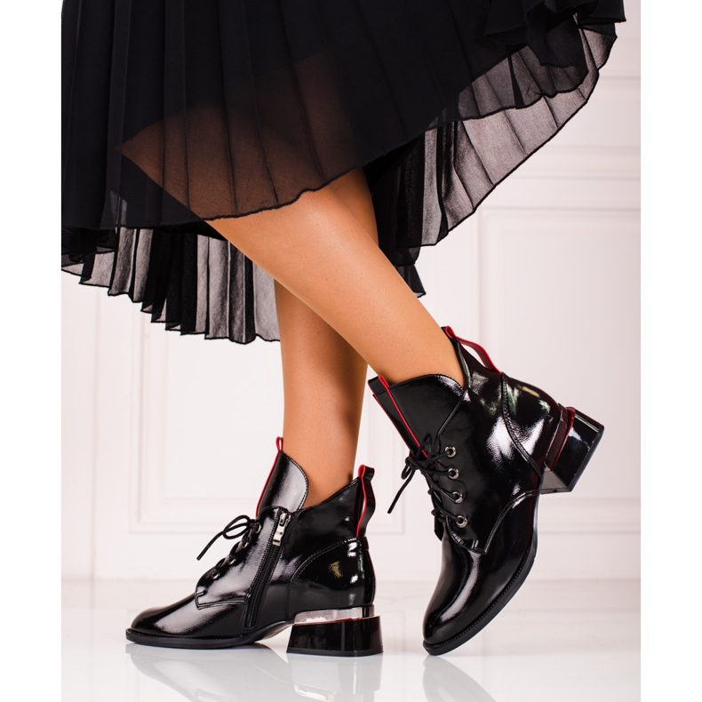 Cizme Shelovet de dama negre elegante negru 2