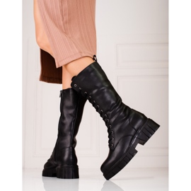 Cizme de damă cu șireturi de la Sokolski negru 2