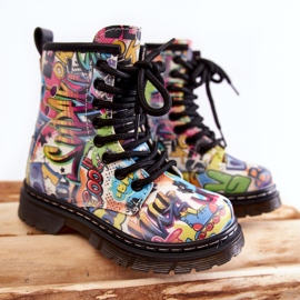 FR1 Cizme Călduțe Copii Print Multicolor Dexi 1