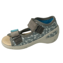 Pantofi copii Befado pu 065X169 albastru gri 1