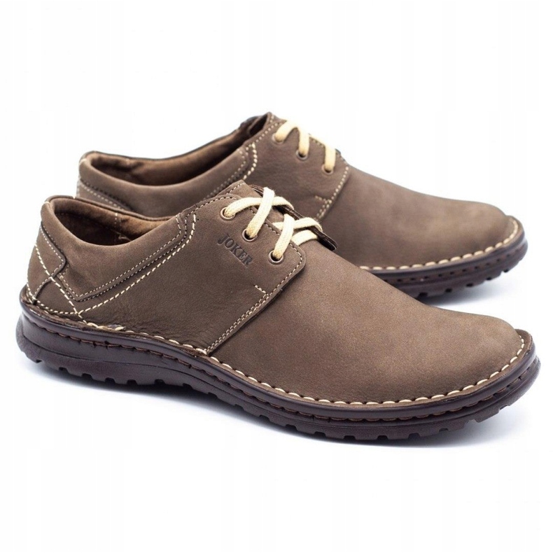 Joker Încălțăminte din piele pentru bărbați 229 olive multicolor kaki 2