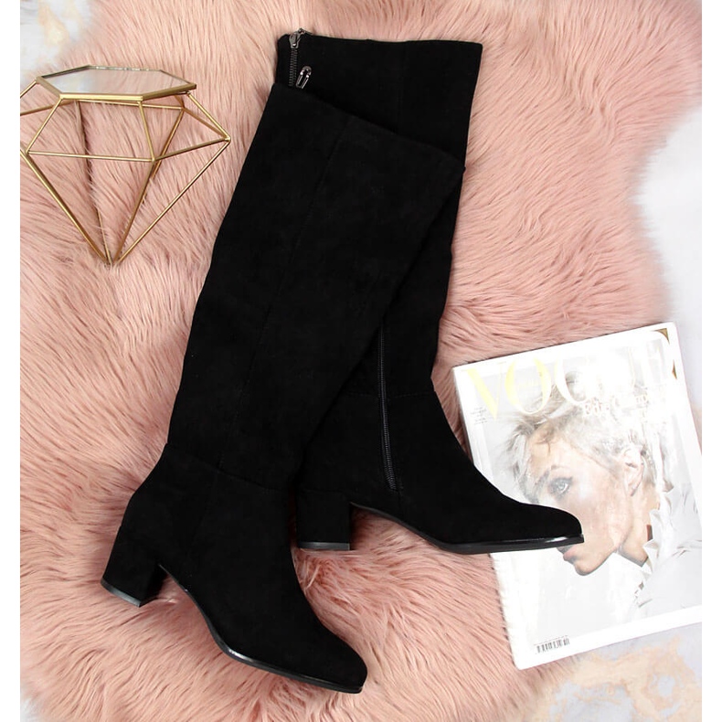 Cizme de dama calduroase Sergio Leone negre pe post negru 2 Cizme de dama calduroase Sergio Leone negre pe post negru 2