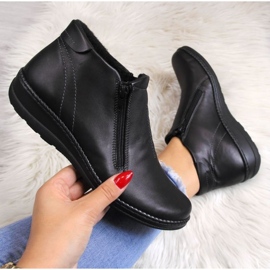 Cizme confortabile din piele Helios W 642 negru 1
