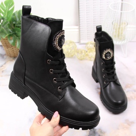 S.Barski Cizme negre de dama cu margele izolate negre S. Barski negru 1 S.Barski Cizme negre de dama cu margele izolate negre S. Barski negru 1