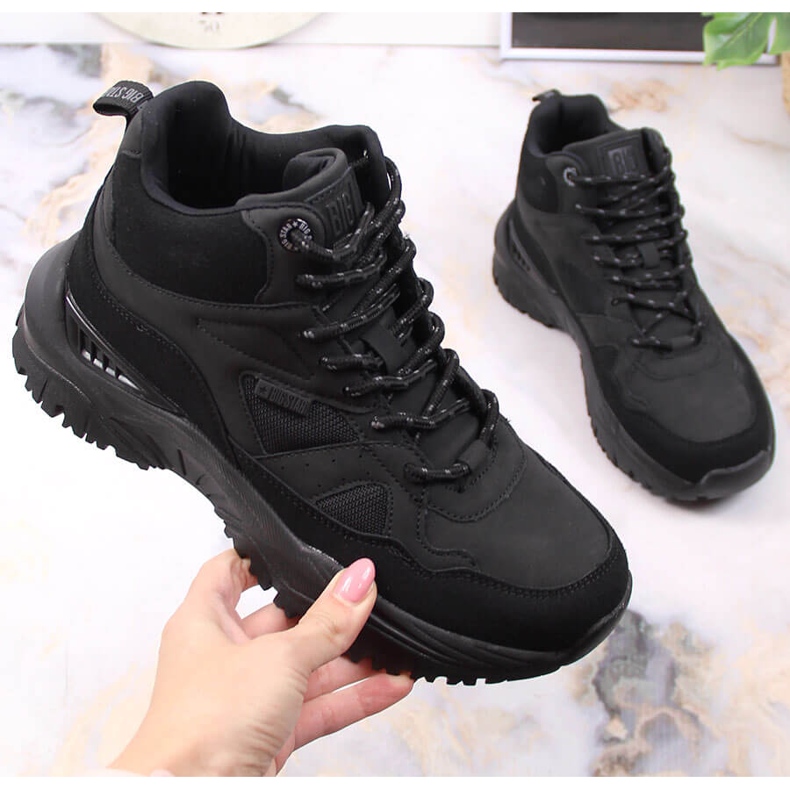 Black Big Star KK274356 cizme sport de damă negre cu platformă negru 1 Black Big Star KK274356 cizme sport de damă negre cu platformă negru 1