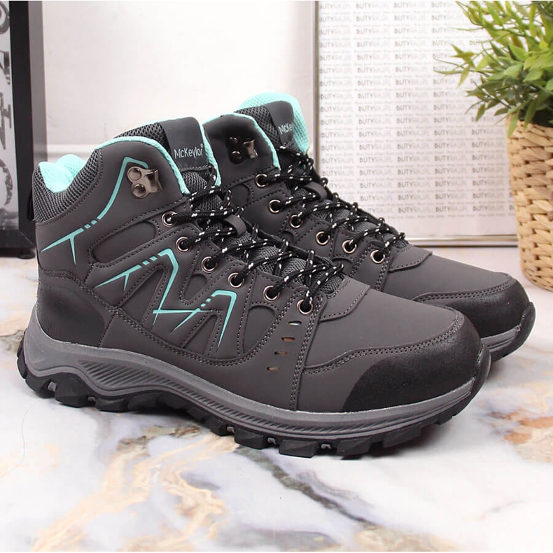 Pantofi de trekking înalți pentru damă, Gri McKeylor 1