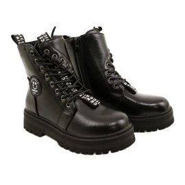 Imprimare Cizme la modă Pe Slider Miss Evento 22DZ23-5257 negru 5