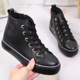 Adidasi negri pentru copii cu izolație ridicată Big Star KK374228 negru 1