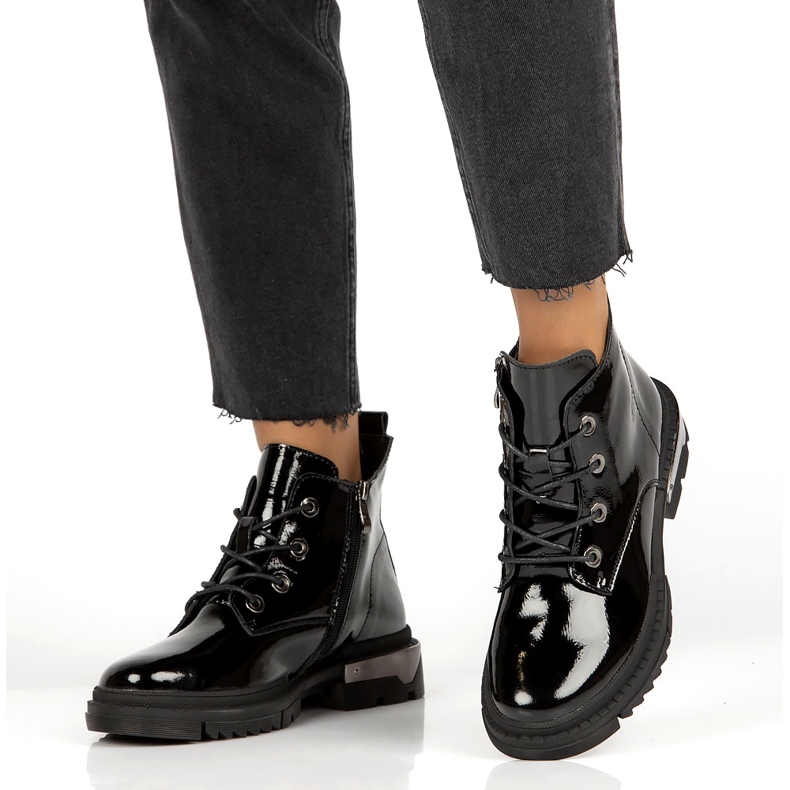 Cizme Lăcuite Calde Filippo DBT4173 BK negru 1 Cizme Lăcuite Calde Filippo DBT4173 BK negru 1