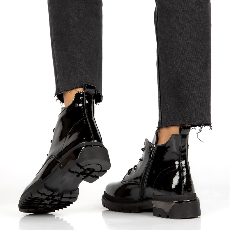 Cizme Lăcuite Calde Filippo DBT4173 BK negru 4 Cizme Lăcuite Calde Filippo DBT4173 BK negru 4