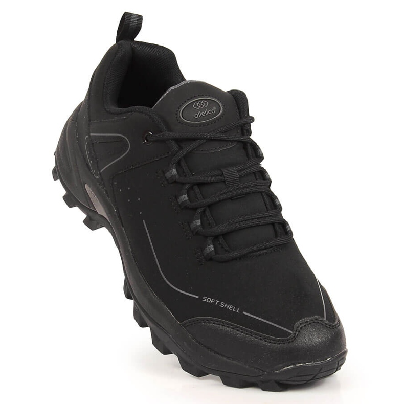 Pantofi sport de trekking softshell impermeabili pentru bărbați Atletico negru 1